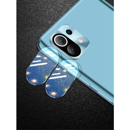 2pcsClear Film Mi 11 Camera Lens Protector, Full Cover Camera Film for Xiaomi Mi11 11Pro Soft Glass Anti-Scratch Protective Film