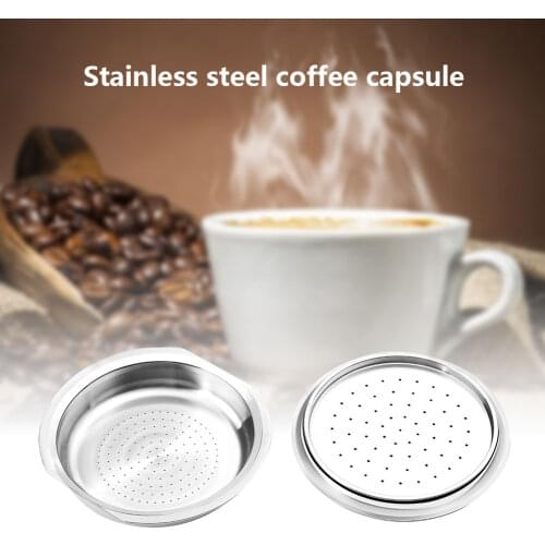 2021 Reusable Coffee Filters Compatible Refillable Stainless Coffee Capsule Set Pod Refillable for Senseo Tamper