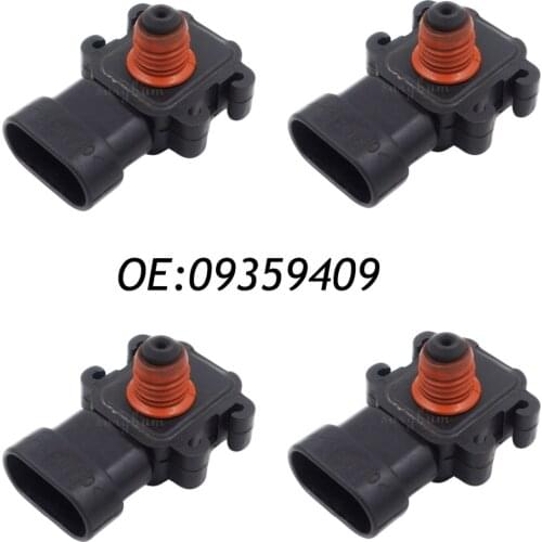4PCS 09359409 MAP Pressure Sensor For Buick Cadillac Chevrolet GMC Pontiac Saab 16187556 9359409 3861321 881731