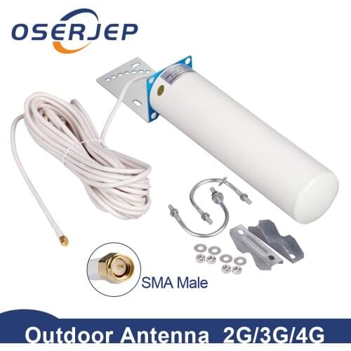 4g lte antenna SMA male 12DB 3g antenna 700-2700MHz 2600 outdoor antenna with 10m cable for signal repeater wifi router 4g modem