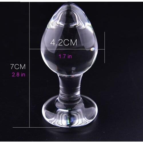 Loverkiss Anal Huge Butt Plug Glass Anal Dildo Anus Masturbator Plug Butt Backyard Stopper 1.7in Large Anal Sex Toys for Women
