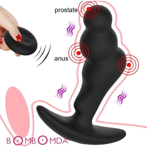 Anal Sex Toys Wireless Remote Dildo Vibrating Prostate Massager Men Anal Plug Male Masturbator Anus G Spot Vibrator Adult Toys