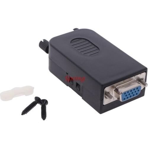 Hot 1pc D-SUB DB15 VGA Female / Male 3 Rows 15 Pin Plug Breakout Terminals Connectors