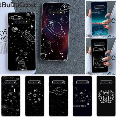 Diseny black AESTHETIC planet Phone Case for Samsung S20 plus Ultra S6 S7 edge S8 S9 plus S10 5G lite 2020