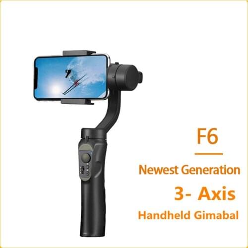 F6 Smart Phone Stabilizer Handheld Mobile Phone Selfie Stick Anti-shaking Rotatable 3-Axis Gimbal Stabilizer tripode