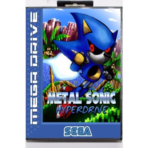 Metal Sonic Hyperdrive 16 bit MD Game Card With Retail Box For Sega Megadrive/Genesis