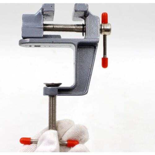 Mini Table Vise Aluminium Alloy Universal Vise Multi-functional Flat Pliers Manual Bench Clamp