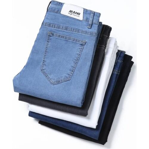 2020 autumn new arrival men jeans male high quality casual slim elastic black jeans men ,mens pencil pants ,skinny jeans men