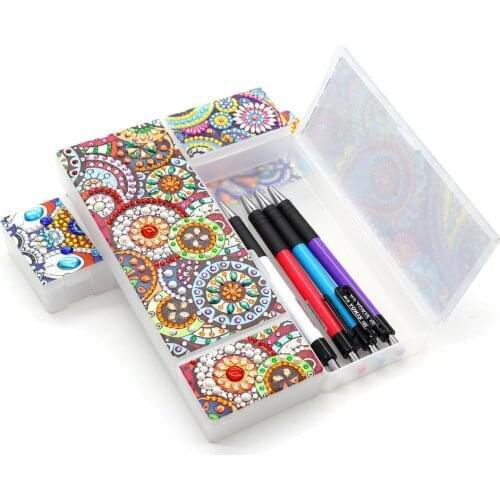 DIY Special Drill Diamond Painting Stationery Box Diamond Embroidery Painting Cross Stitch Pencil Case Storage Box Children Gift