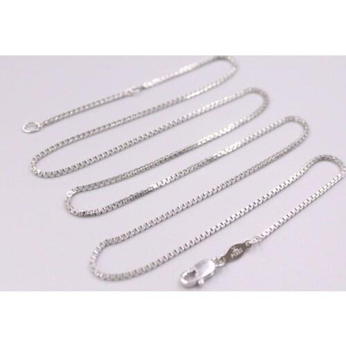 Real Platinum 950 Necklace Womens Cable Chain Female 1.2mm Box Chain 60cm/24inch Gift Neckalce Jewellery Gift