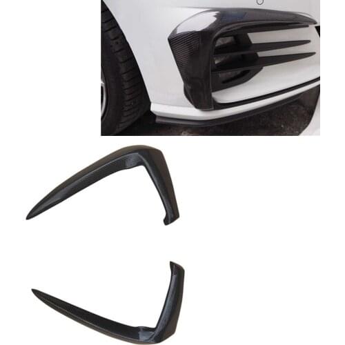 For Volkswagen Golf VW GTI MK7.5 2018-2020 Carbon Fiber Front Bumper Light Cover Air Vent Trim Fog Lamp Intake Frame Eyelid Brow