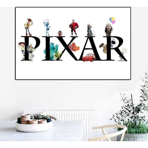 Disney Cartoon Cars Animation Movie Poster And Print PIXAR Toy Story Canvas Painting Wall Art Picture Kids Room Home Decoration
