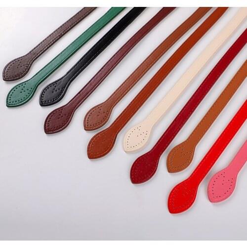 2Pcs Shoulder Bag Strap 60cm Handle Belt 1 Pair Artificial PU Sewing Strap Replacement Belt Soild Color Handbag DIY Accessories