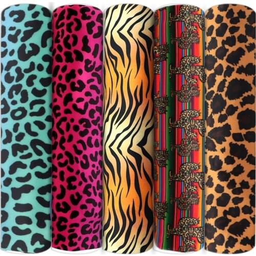 Fish Scales Cow Leopard Zebra 4 Ways Stretch Knit Fabric Sewing Quilting Needlework Material DIY Handmade Cloth,1Yc13810