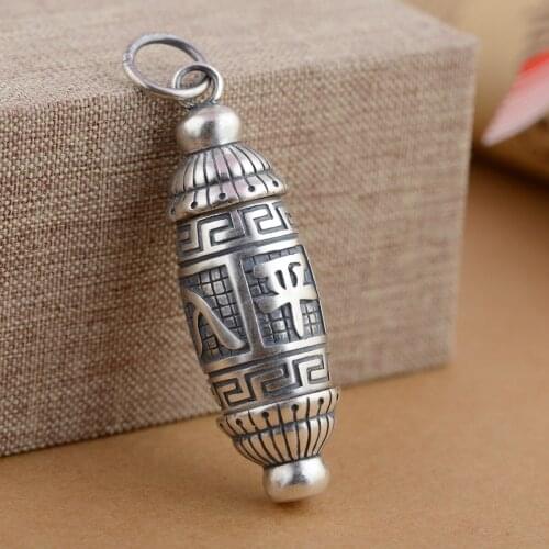 S925 Yintai silver style product Honk black box pendant In and out of peace Silver wholesale