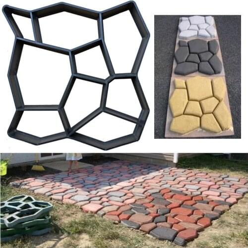 Garden Pavement Mould DIY Manually Paving Mold Cement Brick Stone Road Concrete Pathmate Mould