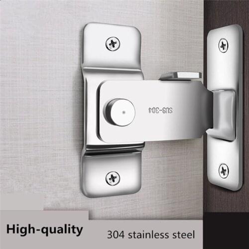 Modern Large Hasp Latches 304 Stainless Steel Sliding Door Chain Locks Security Tools Hardware For Barn Sliding Door Latch