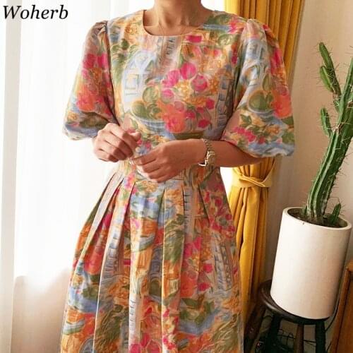 Цветочные летние платья Woherb China At AliExpress