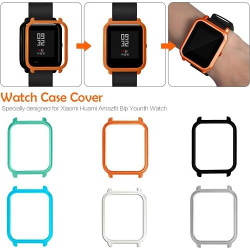 Smart Watch Protector Case Slim Colorful Frame PC Case Cover Protective Shell For Huami Amazfit Bip Youth Watch