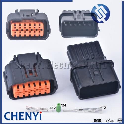 1 set 12 Pin Automotive waterproof connector electrical plug wiring harness connector HP285-12021 HP285-12020 for Hyundai Kia