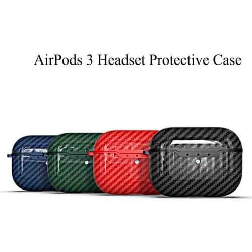 1PC Fiber TPU Headphone Protection Case For Airpods 3 Case Bluetooth-compatible Headset Earphone Cases Soft Protective Cover