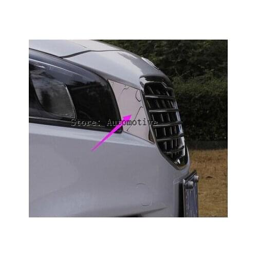 2014 2015 2016for Kia k4 modified special stainless steel decorative light eyebrows stickers decorative sequins headlights 2PCS