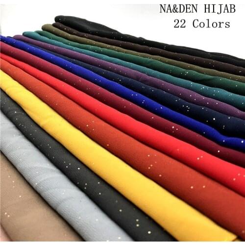 2020 Chiffon scarf 22 Colors NEW design shimmer fashion women scarves shawls brand wrap soft muffler elegant islamic hijabs