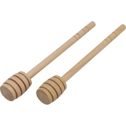 5pcs Wood Honey Spoon Stir Bar Wooden Honey Stick for Honey Jar Supplies Long Handle Mixing Stick Wood Honey Splash Bar Tool