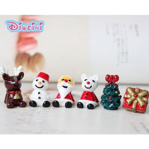 Christmas Sitting Character Models Cartoon Tree Sant Gift figures Girl Boy toys anime Figurine Baby house play home decoration