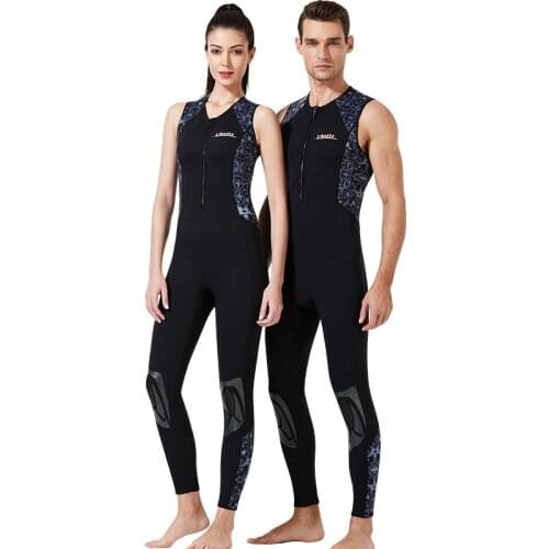 Diving Suit One Piece Sleeveless Vest 1.5mm Thick Warm Winter Swimsuit For Men And Women Snorkeling Surfing Wet Jellyfish