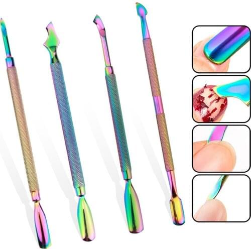 4PCS Cuticle Nipper Kit Nail Cleaner Tool Nail Cuticle Pusher Stainless Steel Manicure Pedicure Tools Professional Kit Feet Care