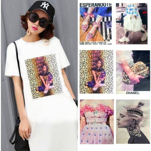 New Arrival Drilling Flower Girl Fashion Pearl Bag Patch Sticker Embroidered Clothing Cloth Accessories Digital Printing Patches