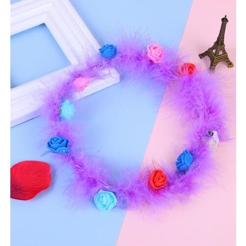 New light-emitting feather wreath LED bright flash wreath stall scenic spot hot-selling burst source manufacturers wholesale