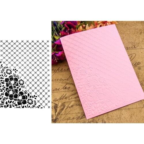 WYSE 2020 New Arrival Flower Embossing Folders Background Plastic Embossing Folder for Card Making Supplies