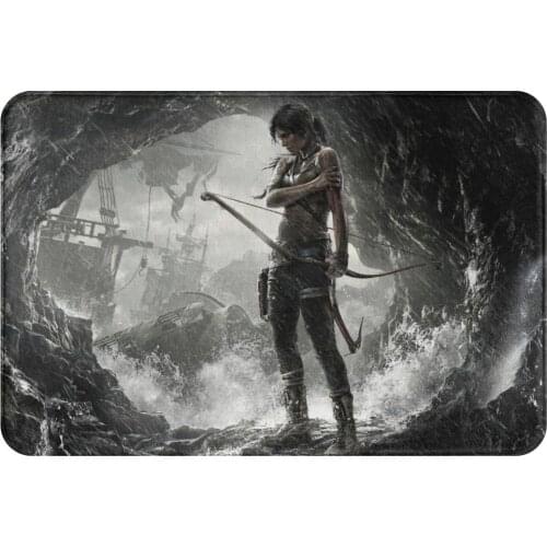 Tomb Raider Game Anti-Slip Doormat Kitchen Mat Lara Croft Floor Carpet Entrance Door Rug Indoor Decor