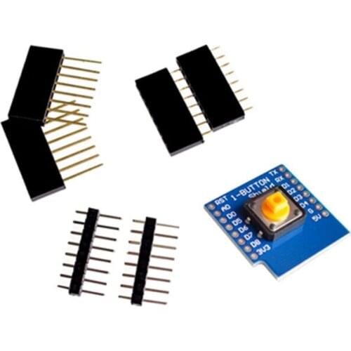 5 Piece 1 Button Shield For WeMos D1 Mini Button For Wemos Diy Electronic PCB Board D1 Mini Button Module With Pin