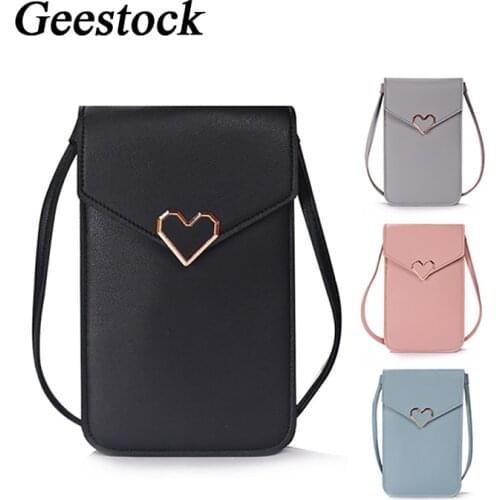 Geestock Womens Shoulder Bags Touch Screen CellPhone Purse Handbags Crossbody Bags RFID Smartphone Wallet Card Pocket