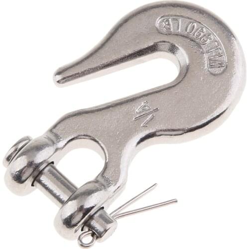 1/4 Inch Clevis Grab Hook Boat Truck Trailer Rigging Tow Chain Tie Down Hook