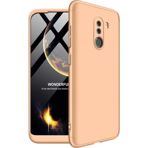 3 in 1 Dual Armor Three in One Design 360 Full Coverage Protection Hard PC Case for Pocophone F1