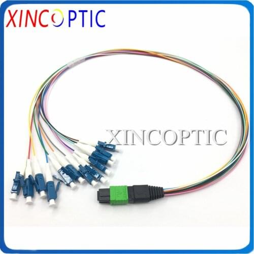 0.5M 12C Single Moe MPOAPC Male to SC/ST/FC/LCUPC SMF 12Strands FTTH Harness Trunk Fiber Optical Patch Cord Cable Pigtail