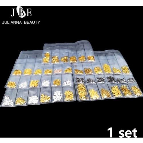 1 Pack Mixed 3D DIY Hollow Metal Frame Nail Art Decorations Gold Rivet Manicure Accessories Alloy Design Nail Art DIY Supplies