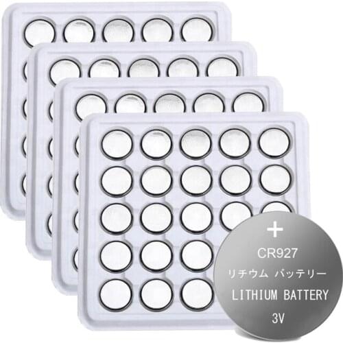 100PCS 3V CR927 Lithium Button Battery DL927 BR927 BR927-1W CR927-1W ECR927 For Calculator Toys Computers Battery Coins Cells