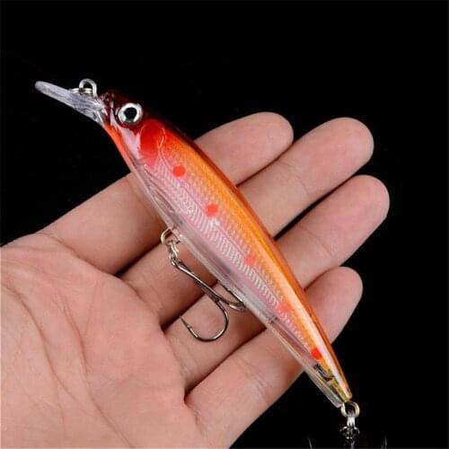 13.4G/11CMArtificial Minnow High Quality Plastic Fishing Bait 3D EyesAnti-Corrosion Bionic Freshwater Fishing Lure Hard Bait