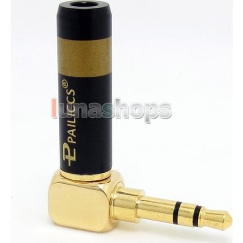 3.5mm L Shape Jack Audio Connector male Pailiccs PL-BY14 adapter For DIY Solder LN004698
