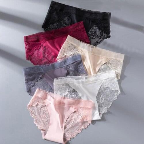 5 Pcs/Lot New Arrival 2021 Good Quality Lace Panties Underwear Women Nylon Sexy Lace Seamless Briefs M L XL 8088