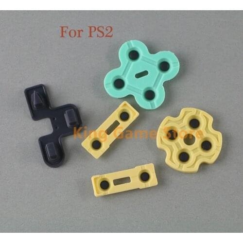 50sets Silicone Rubber Conductive Pads Buttons Touches Replacement For Playstation 2 Controller PS2 Repair Parts