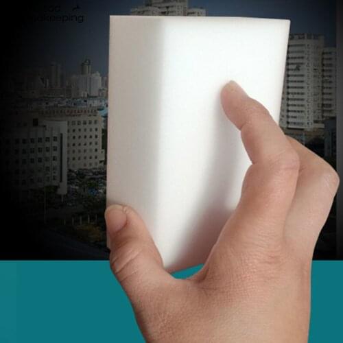 50Pcs Wholesale White Magic Sponge Eraser Melamine Cleaner Multi-functional Cleaning 100x60x20mm Handle Brush Sponge for Kitchen
