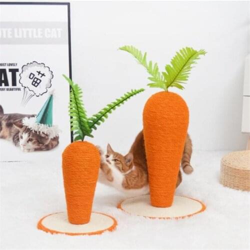 Pet Accessories Cat Climbing Carrot Shape Moss Pillar Cat Scratcher Toy