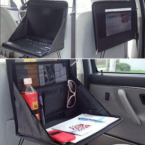 BBQ@FUKA 1x BLK Laptop Computer Stand Tray Desk Table Portable Folding Car Seat Back Bag for Universal Car