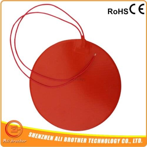 Free Shipping Dia200mm, 200W@24V, w/ 3M PSA & NTC 100K Thermistor, Silicone Heater Pad, 3D Printer Heater,Heatbed